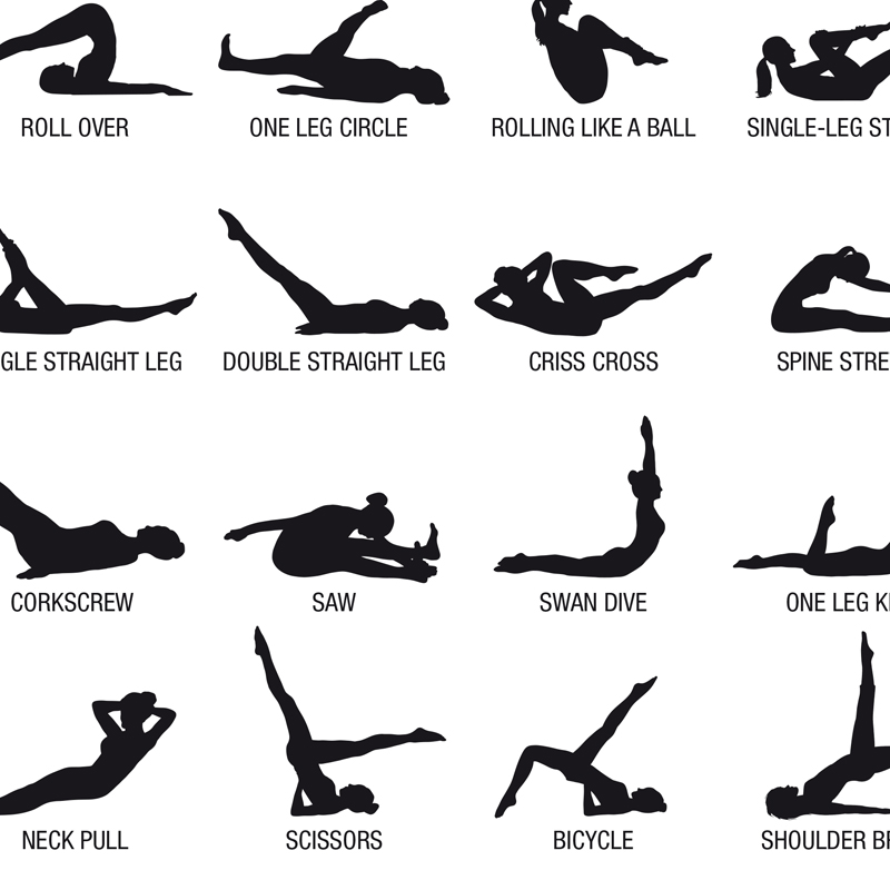 Plakat bez ramy z schematem ćw – Yoga Fitness Pilates recenzja i cena