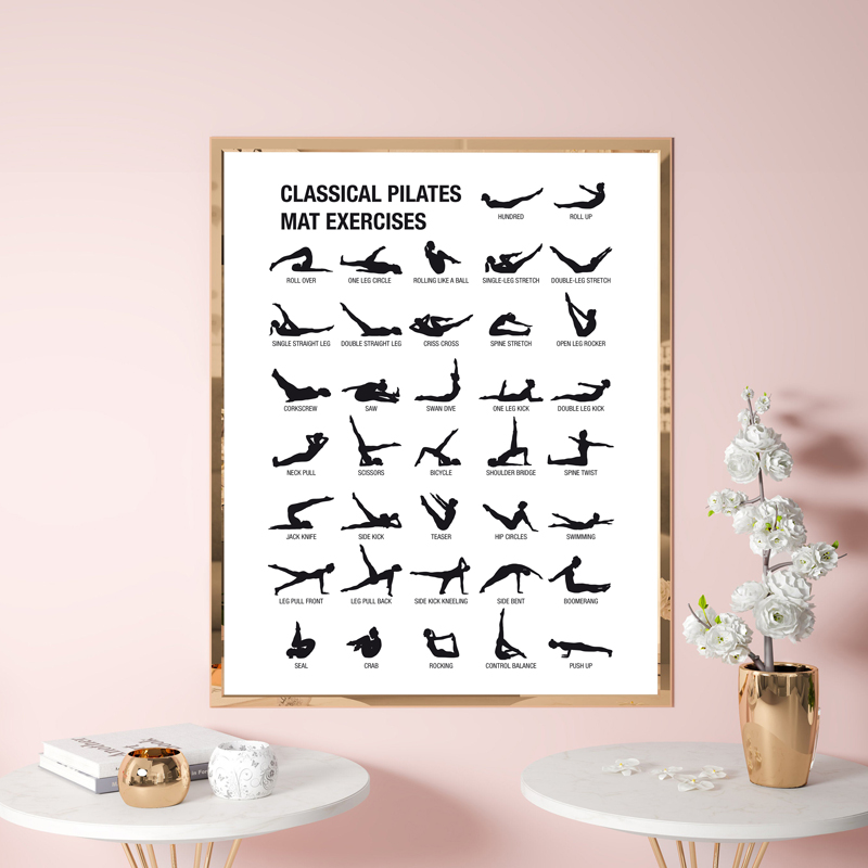 Plakat bez ramy z schematem ćw – Yoga Fitness Pilates recenzja i cena